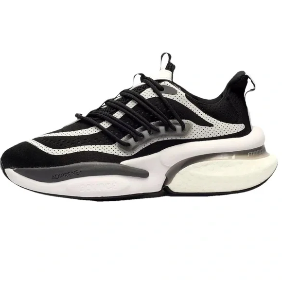 Adidas Men’s AlphaBoost V1 Athletic Running Shoes Black and White US: 9.5 - Picture 3 of 5